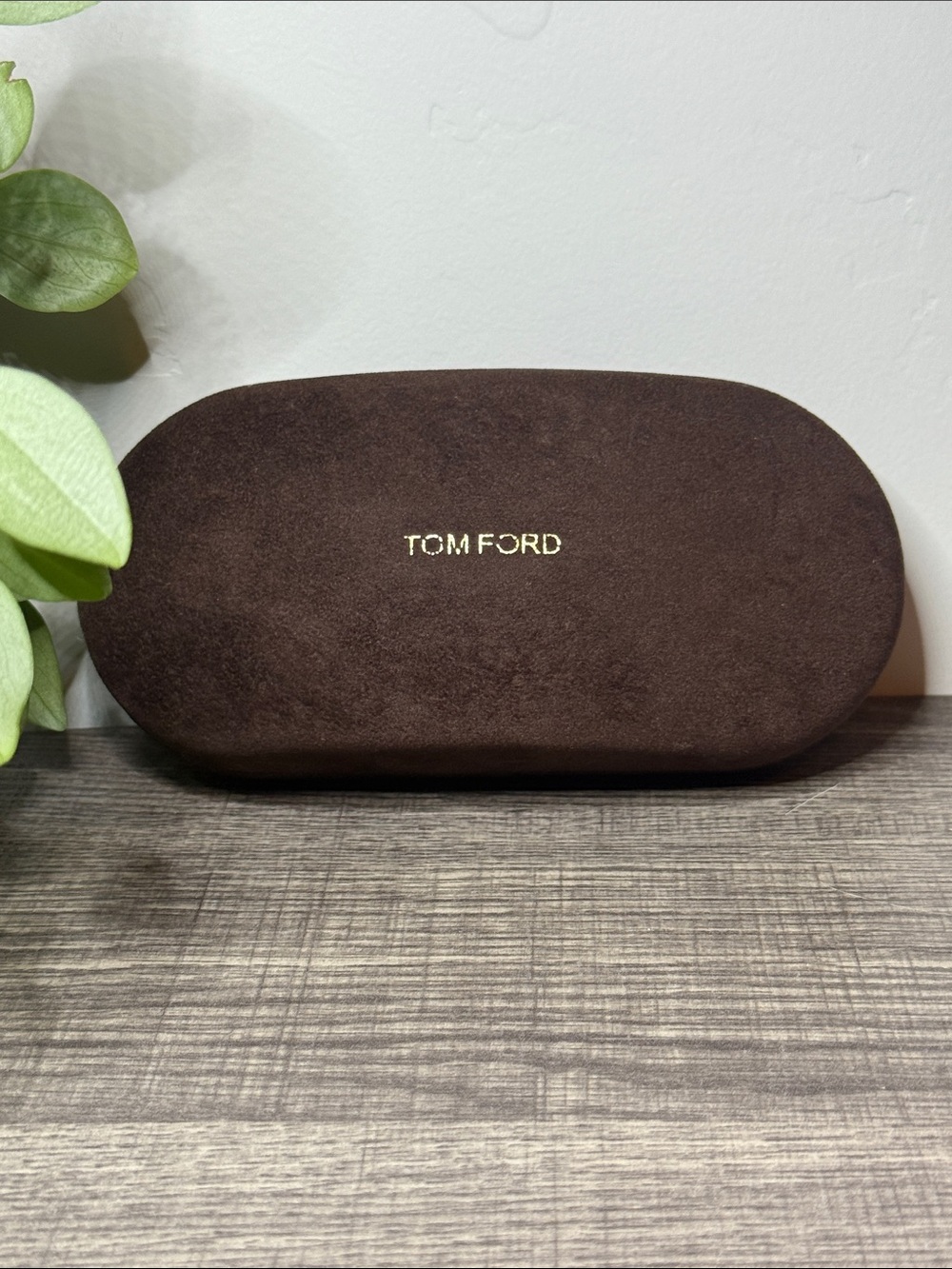 Tom Ford Brown Velvet Sunglasses Eyeglass Case Only Clamshell